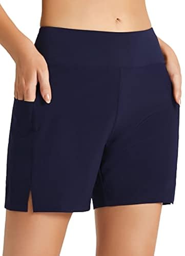 BALEAF Women's High Waisted Swim Bottom Boy Short Tummy Control