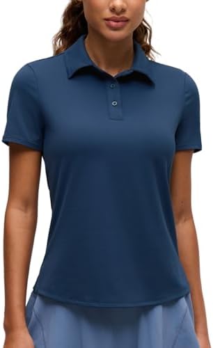 Amazon.com: CRZ YOGA Golf Crop Polo Shirts for Women 3 Button