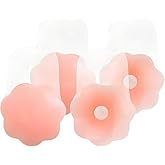 FurttBlem Nipple Covers for Women with Lift,2 Pairs,4'' Silicone Breast Lift Pasties fit A-D Cup,Reusable Nude