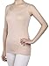 SATINIOR Women's Cami Camisole Built-in Bra Adjustable Spaghetti Strap Tank Top Padded Cami Tanks (Large, Beige)