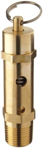 Kingston 112CSS Series Brass ASME-Code Safety Valve, 70 psi Set Pressure, 1/2" NPT Male