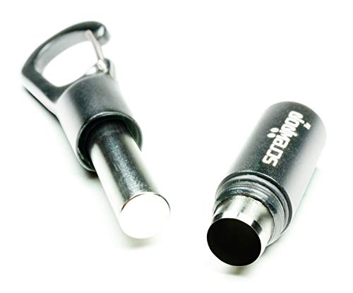 Screwpop Cigar Punch 3.0 Ultra Sharp Anodized Silver Carabiner Clip Bottle Opener