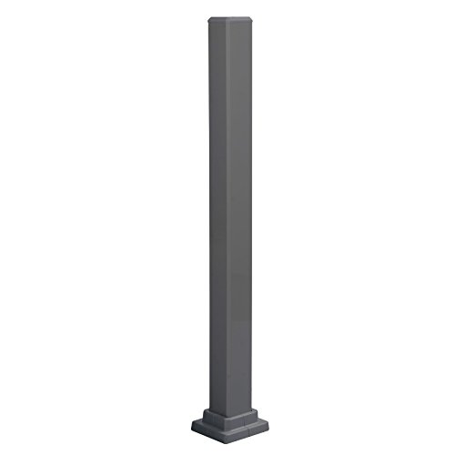 Mounting Post for Promenaid Handrail System, Aluminum, Charcoal Grey, 3