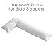 Cheer Collection L Shaped Body Pillow - Down Alternative Full Body Pillow for Side Sleeper, Pregnancy, Neck and Shoulder Support - Zippered Cover