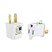 UL Listed Light Socket to Plug Screw-in Adapter w. Safety Seal Polarized 2 Prong to 3 Prong Outlet Adapter Grounding Plug Converter + Waterproof Outdoor Extension Cord Plug Cover (2 Sets)