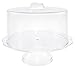 Red Co. 10 inch Round Covered Clear Plastic Pedestal Cake Display Stand with Dome Lid - Made in USA