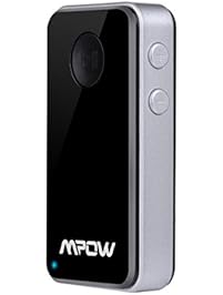 Mpow Mini Bluetooth Receiver, Streambot Bluetooth Audio Adapter & Hands-Free Car Kits, Wireless Music Adapter for Home/Car Stereo Audio System,Generation 2, Black-Silver