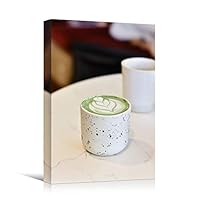 Canvas Wall Art Matcha Coffee Drinks Farmhouse/Country Kitchen Multicolor Photography Relax/Calm - 12x18 inches