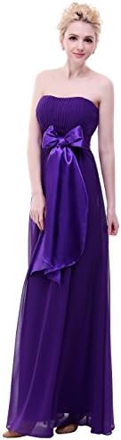 Bislu Sweetheart Chiffon Prom Party Evening Gown Long Bridesmaid Dress