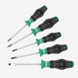 Wera 1335/1350/5 Kraftform Comfort Slotted/Phillips Screwdriver Set