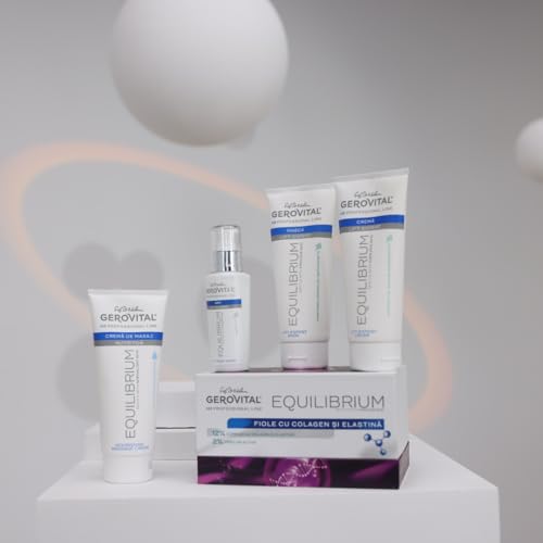 Professional Anti-Aging Facial Cream – 200 ml with Lifting and Regenerating Effect – For Mature or Dry Skin – With Tightenyl, Gatuline Expression and Vitamins A+E, Gerovital H3 Equilibrium