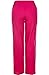 MedPro Women's Contrast Trimmed Solid Medical Scrub Set Mock Wrap Top and Cargo Pants Black & Pink L