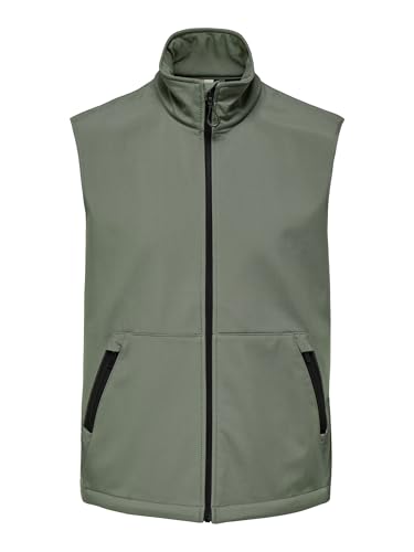 ONLY & SONS Onsbowie Life Vest OTW, Gris, L Hommes