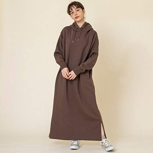 Amazon コーエン レディース Coen 先行販売 復刻 Web限定カラー サイズ Cvc裏起毛サイドスリットフーディーマキシワンピース Dk Brown Small トレーナー パーカー 通販