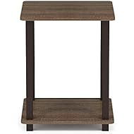 Furinno 12127WN/BR Simplistic end Table Walnut/Brown