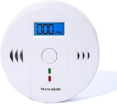 CO Detector Carbon, Monoxide Alarm LCD Portable Security Gas CO Monitor,Battery Powered (Battery not Included)