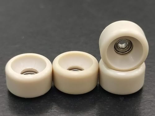 LEEFAI Pro Fingerboard Wheels Handmade Peek Finger Skateboard Wheel- Durable Outdoor Street Bowl Wheels- Measure 8.5x5.0mm