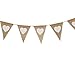 Tinksky Hessian Burlap Flag Banner Wedding Party Decoration Banner-13pcs