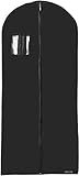 Bags for Less New Breathable 54 inch Suit and Dress Black Garment Bag Cover Hanging Carrier for Storage and Travel