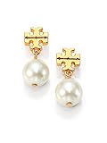 Trendy T Gold Pearl Studs