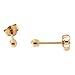 14k Rose Gold Ball Stud Earrings, 2mm