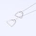 YFN Sterling Silver Double Horse Strirrup Lariat Necklace Gift For Women