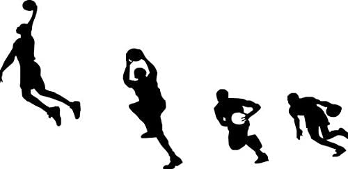 Basketball Dunk - Small Wall Decal Sticker Home Decor 23" x 11.5"