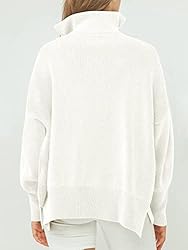 ANRABESS Women's Half Zip Sweater Oversized Long