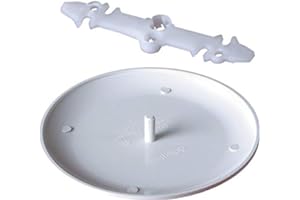 ARLINGTON INDUSTRIES CP3540 MOUNTING SCREWS are INVISIBLE ON The CEILING, TWO #8-32 X 3/4 INCH SCREWS and ONE MOUNTING BRACKET INCLUDED, PAINTABLE, NON-METALLIC, CEILING BOX COVER
