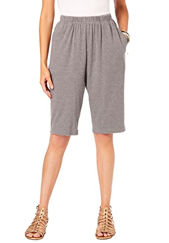 Roaman's Women's Plus Size Soft Knit Bermuda Short