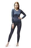 Tesla BU-WHS200-DGY_Small Blank Women's Top & Bottom Set w Microfiber WHS200