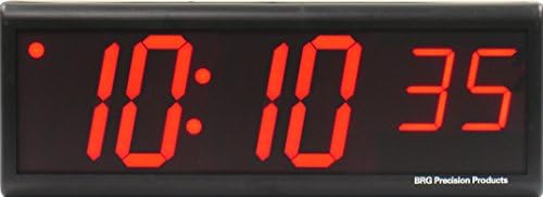 4.0" Red 6 Digit LED Digital Ethernet Wall Clock