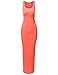 DRESSIS Women's Ribbed Sleeveless Scoop Neck Maxi Bodycon Slim Fit Dress