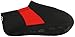 Nufoot Booties Men's Shoes, Foldable & Flexible Footwear, Fold and Go Travel Shoes, Yoga Socks, Indoor Shoes, Slippers, Black with Red Stripe, Large