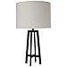 Stone & Beam Deco Black Metal Table Lamp, 20.75