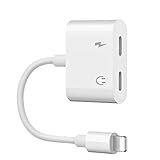 Headphone Adapter for iPhone Dongle Aux Audio Cables Adaptor Headset Splitter for Music Call Car Charger Line Control Compatible with iPhone Adaptor 7/7Plus/8/8Plus /X/XS Max Support for All iOS