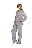 Barefoot Dreams Womens Luxe Milk Jersey Piped