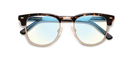 PRIVÉ REVAUX"Headliner" Blue Light Blocking Eyewear, Brown/Clear - Thumbnail 2