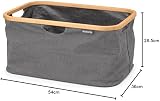 Brabantia 40L Foldable Laundry Basket Pepper Black Water Resistant Bamboo Rim view 11