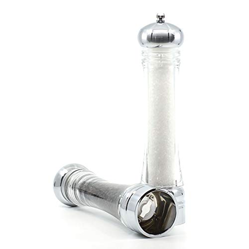 Orii 4Piece Salt and Pepper Mill Set with Refills Silver Pricepulse