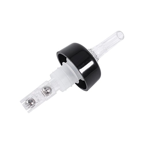 Automatic Measure Liquor Pourers, Plastic Measured Liquor Spirit Pourer Free Flow Wine Bottle Pour Spout Stopper Transparent for Home Bar (Transparent, 6)