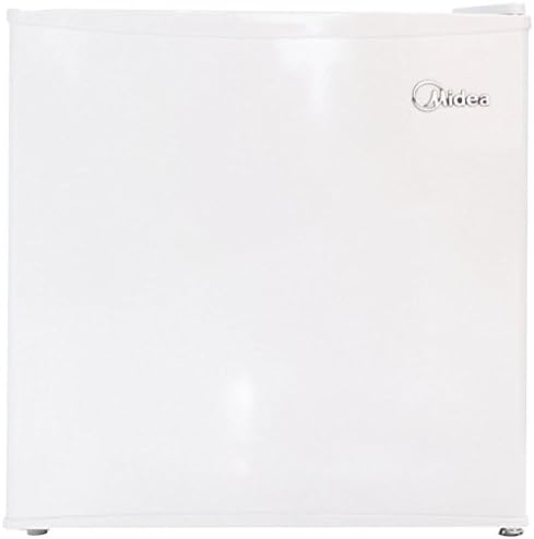 New Midea White 1.6 CF Compact Single Reversible Door Refrigerator and Freezer