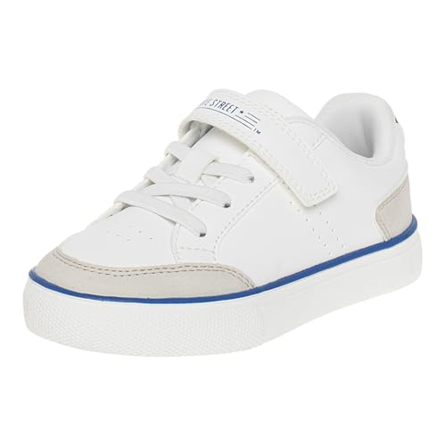 State Street Boys Toddler Zander Sport Casual Sneaker White/Blue 11M at Amazon