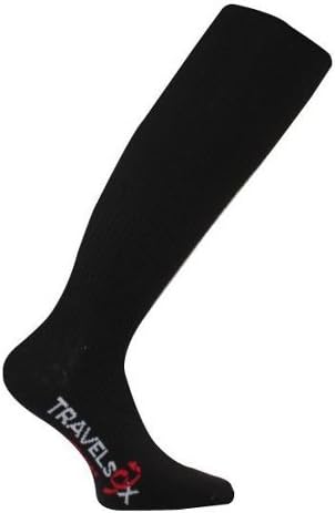 Travelsox OTC TS1000 Graduated Compression Recovery Travel Socks, Unisex Sizing, Black, Small by Eurosock