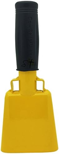 Various Sizes and Team Colors Cowbell with Stick Grip Handle Bell for Cheering at Sporting & Wedding Events - Cow Bell by Stewart Trading™