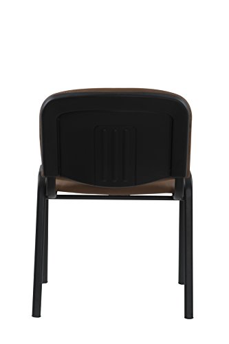 Modern STACKING CHAIRS in TAN/CAMEL PU Leather - for office, training, boardrooms, canteens, community centres and home. Sold in a (PACK of 4) chairs. - Thumbnail 4