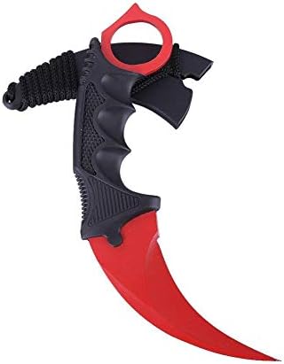 Charque Karambit Knife, Pocket Knife CS GO Tactical Blade with Sheath, Survival Combat Hunting Camping Tool, US Legal 3.5-Inch Blade Length