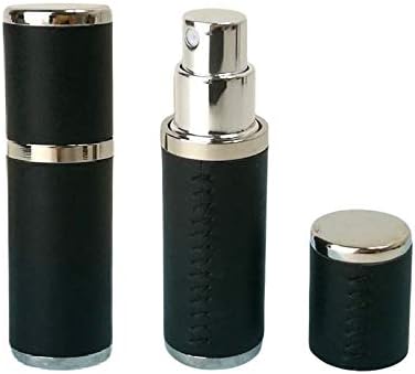 Anphsin Perfume Atomizer Genuine Leather 0.3 fl oz (8 ml) Bottom Refillable Perfume Sprayer Atomizer Portable Quick Portable Refill Container for Perfume One-Touch Refill Perfume Perfume Luxury Elegant Travel Work Business Trips Unisex