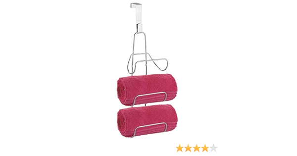 mDesign Toallero colgante sin tornillos - Organizador para 3 ...