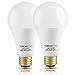 TORCHSTAR 3-Way LED Bulb A21, 3 Way LED Light Bulbs 40/60/100W Equivalent, UL & ES Listed, Flicker Free Bulb for Floor, Table, Touch Lamp, E26 Standard Base, Non-dimmable, 2700K Soft White, Pack of 2